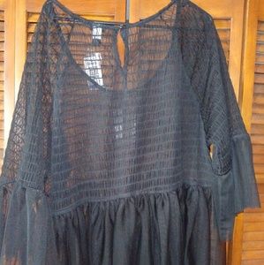 Torrid Black see through Blouse